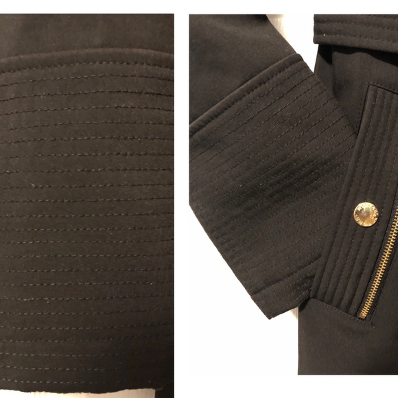 Michael M.  Kors Black belted trench coat jacket - Picture 7 of 9